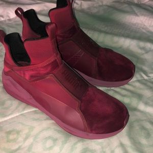 Fierce Puma Velvet Burgundy shoes